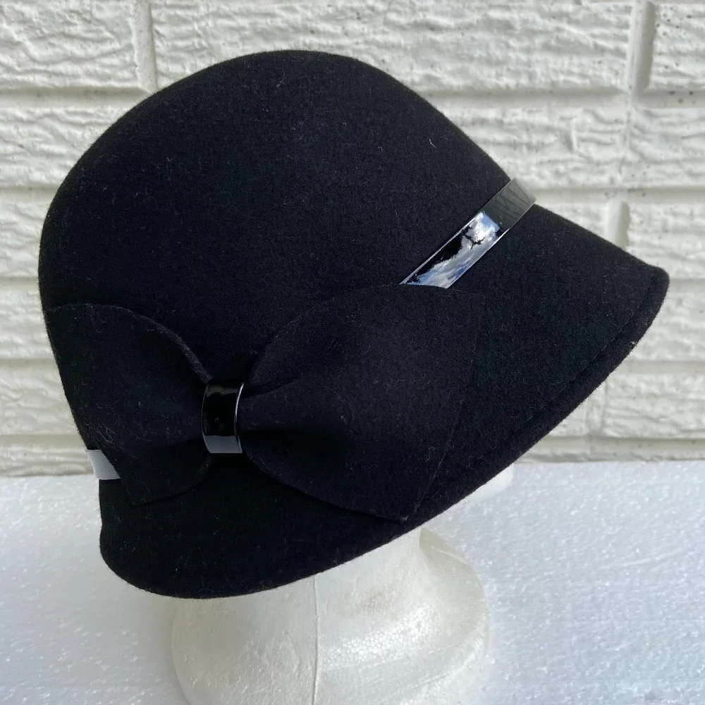Soprattutto Wool Cloche Hat Dolly Made in Italy 22.5